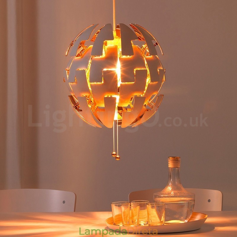 Lustre nórdico moderno bola pingente luz