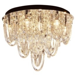 Luminária de teto embutida de cristal de luxo, poste moderno