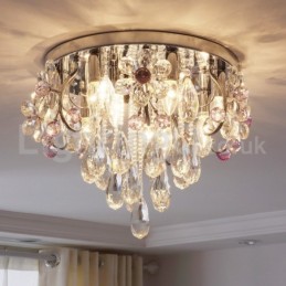 Luzes de teto de cristal redondas de luxo embutidas