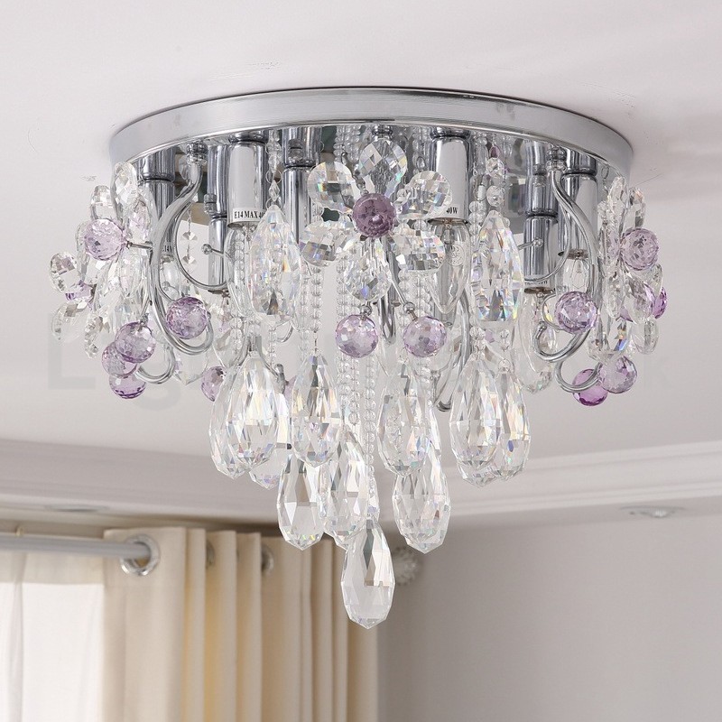 Luzes de teto de cristal redondas de luxo embutidas