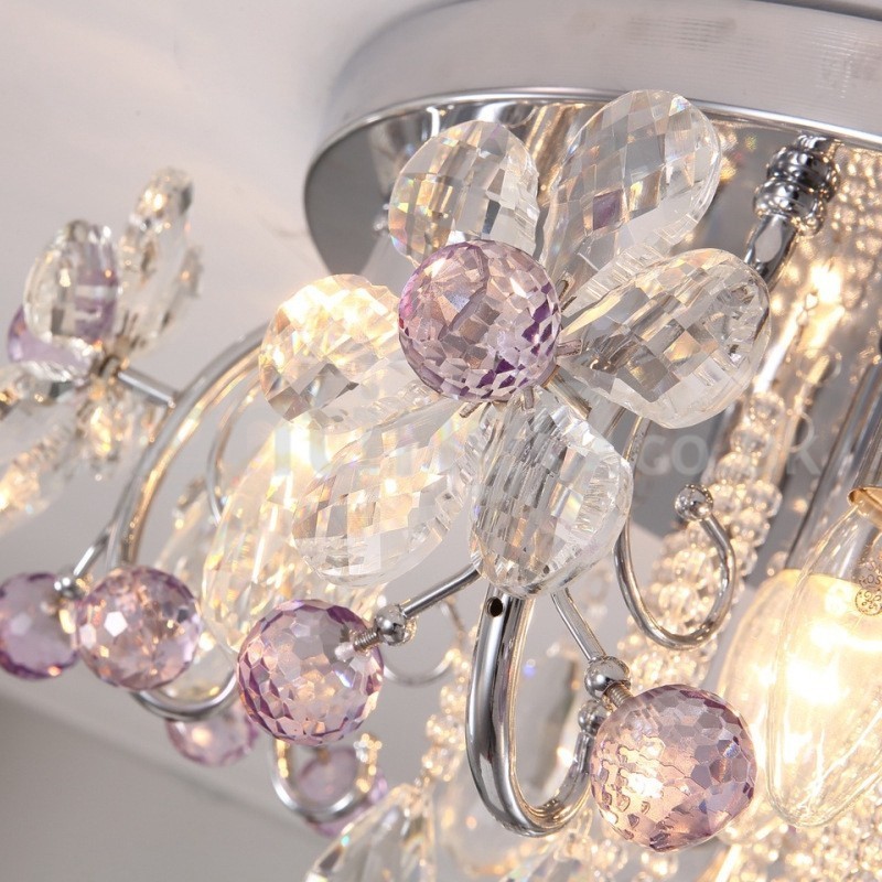 Luzes de teto de cristal redondas de luxo embutidas