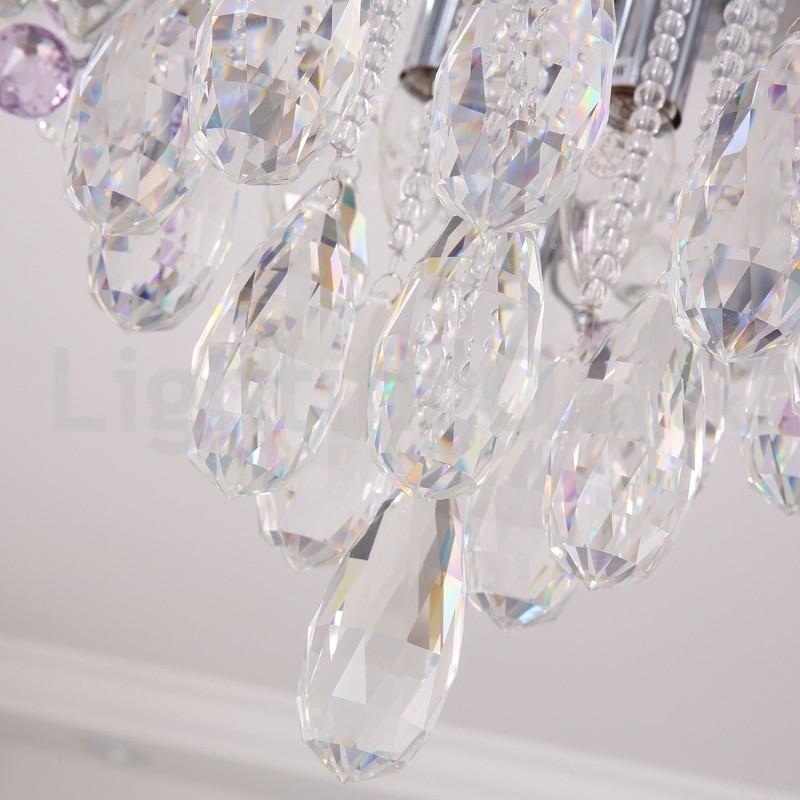 Luzes de teto de cristal redondas de luxo embutidas