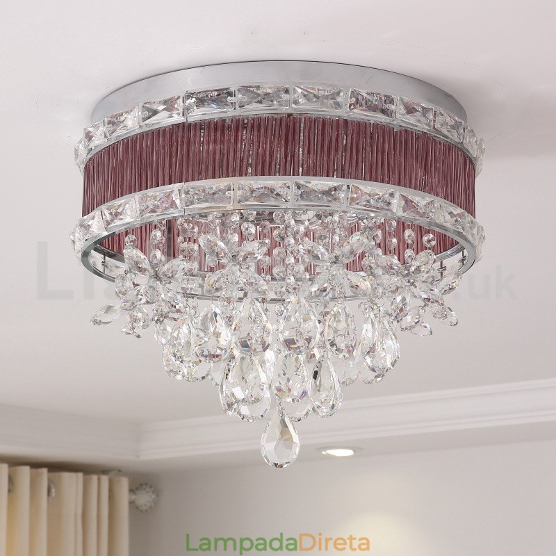 Este ano, luzes de teto de cristal de moda moderna embutidas