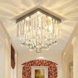 Luzes de teto de cristal quadrado moderno embutido