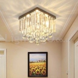 Luzes de teto de cristal quadrado moderno embutido