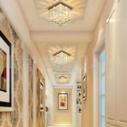 Luzes de teto de cristal quadrado moderno embutido