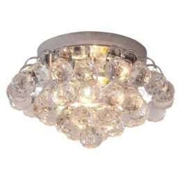 Luminárias de teto redondas de cristal contemporâneas de 30 cm e 55 cm embutidas