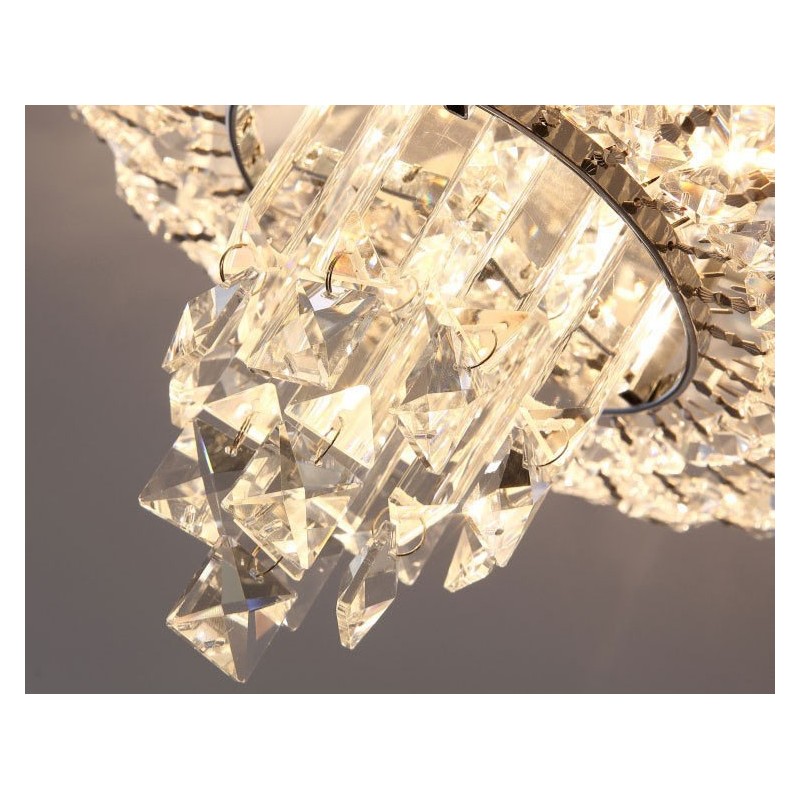 Luminárias de teto de cristal redondas requintadas contemporâneas e embutidas