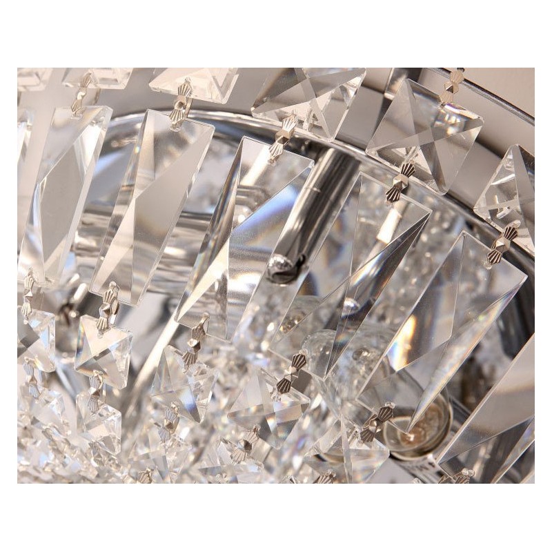 Luminárias de teto de cristal redondas requintadas contemporâneas e embutidas
