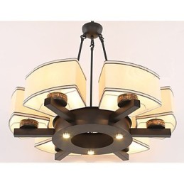 Lustre de estilo chinês Ferro Cobre Imitação Lâmpadas de Ar
