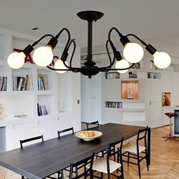 Loft American Vintage Luz de teto Luzes da moda Luzes Lâmpada de teto de ferro