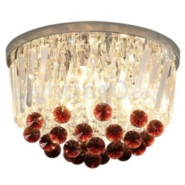 Luminárias de teto de cristal redondas contemporâneas embutidas