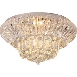 Luminárias de teto de cristal redondas, modernas e contemporâneas, de 38 cm e 57 cm