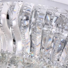 Luminárias de teto de cristal redondas, modernas e contemporâneas, de 38 cm e 57 cm