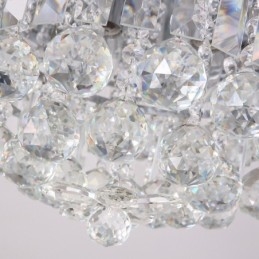 Luminárias de teto de cristal redondas, modernas e contemporâneas, de 38 cm e 57 cm