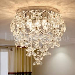 Modern Fashion 48CM Rodada Montagem Embutida Cristal Luzes de Teto