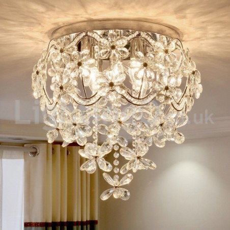 Modern Fashion 48CM Rodada Montagem Embutida Cristal Luzes de Teto Modern Fashion 48CM Rodada Montagem Embutida Cristal Luzes de Teto
