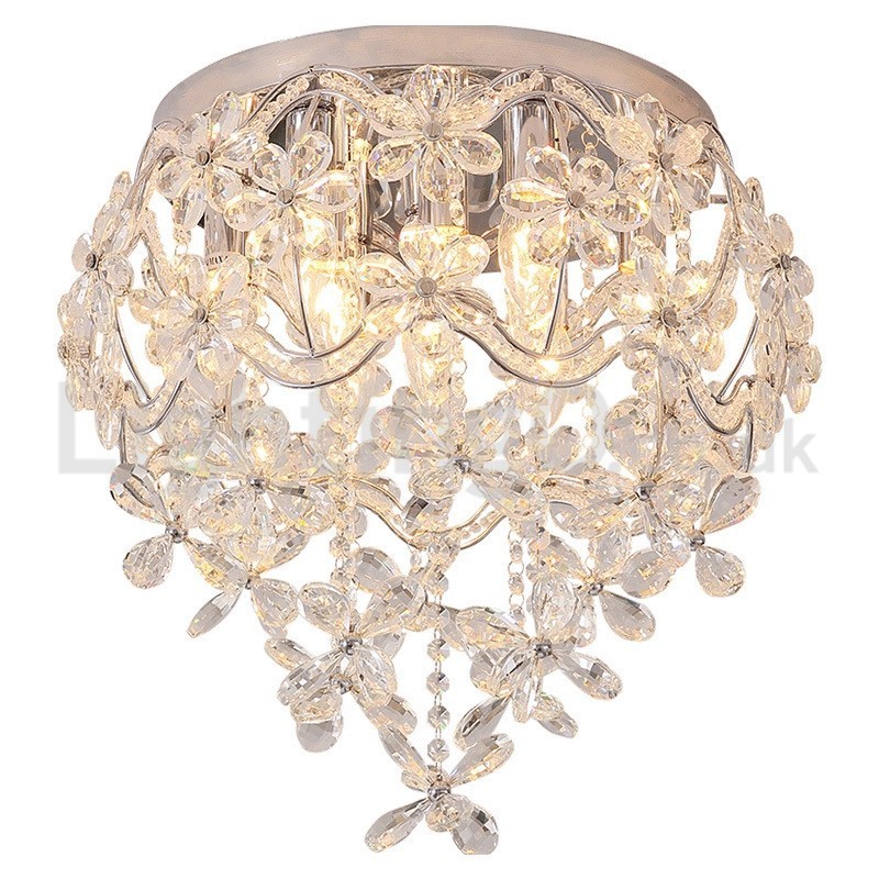 Modern Fashion 48CM Rodada Montagem Embutida Cristal Luzes de Teto