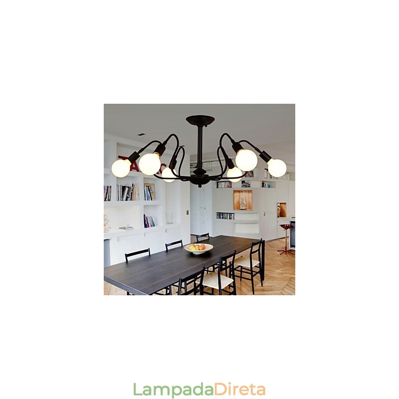 Loft American Vintage Luz de teto Luzes da moda Luzes Lâmpada de teto de ferro