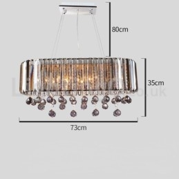 Lustre de cristal retangular de luxo acessível