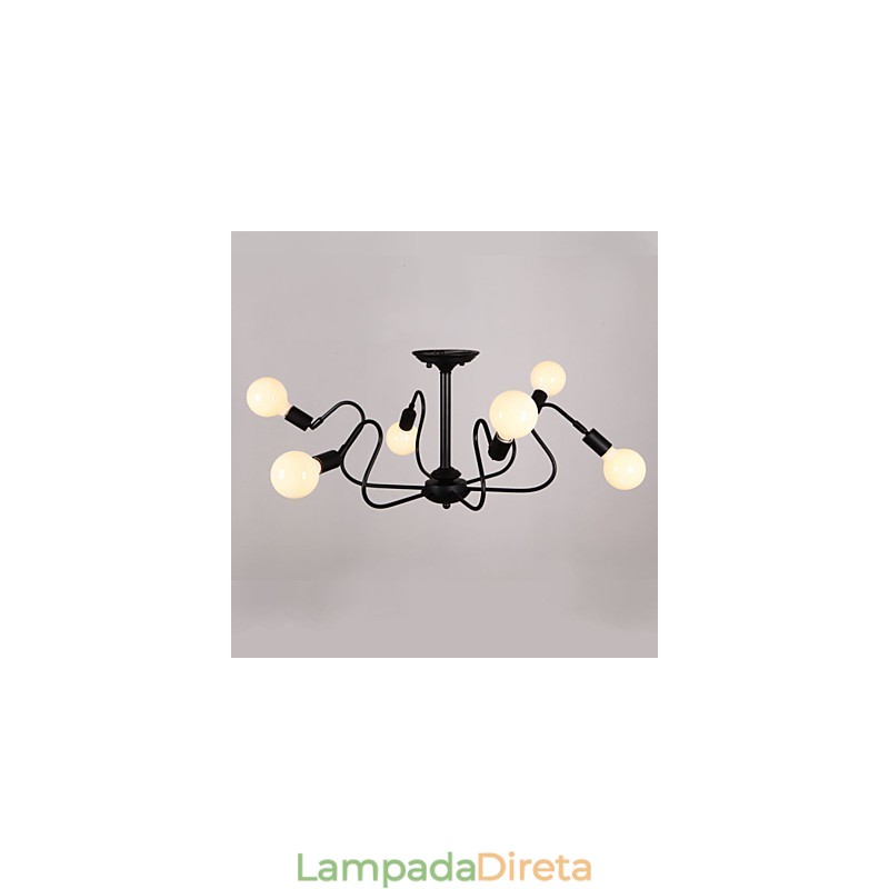 Loft American Vintage Luz de teto Luzes da moda Luzes Lâmpada de teto de ferro