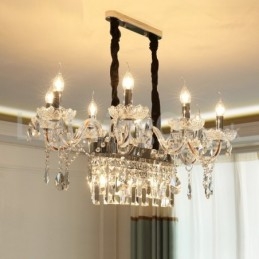 Lustre de cristal de vela criativo contemporâneo