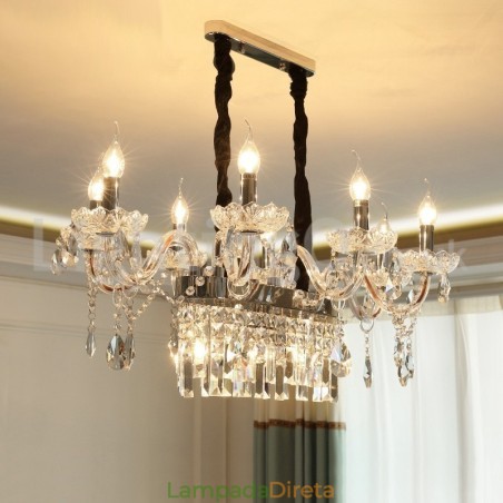 Lustre de cristal de vela criativo contemporâneo Lustre de cristal de vela criativo contemporâneo