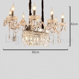 Lustre de cristal de vela criativo contemporâneo