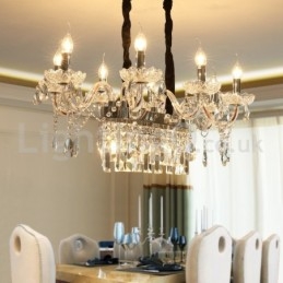 Lustre de cristal de vela criativo contemporâneo