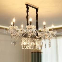 Lustre de cristal de vela criativo contemporâneo