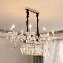 Lustre de cristal de vela criativo contemporâneo