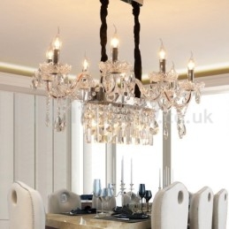 Lustre de cristal de vela criativo contemporâneo