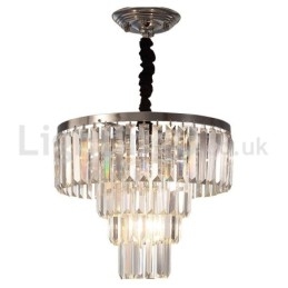 Elegante barato moderno 4 níveis redondo cristal pingente luz