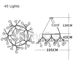 Lustre de luxo pós-moderno redondo Fireflies