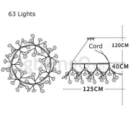 Lustre de luxo pós-moderno redondo Fireflies