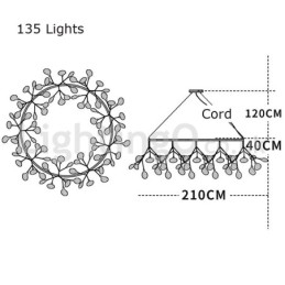 Lustre de luxo pós-moderno redondo Fireflies