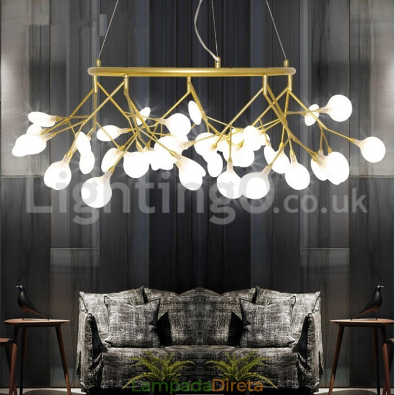 Lustre de luxo pós-moderno redondo Fireflies
