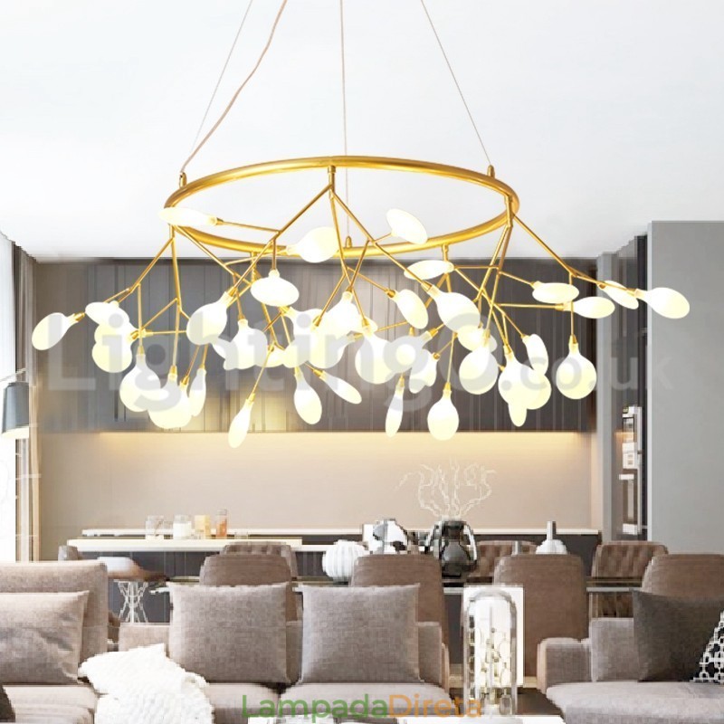 Lustre de luxo pós-moderno redondo Fireflies