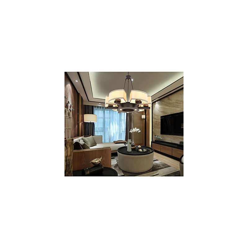 Lustre de estilo chinês Ferro Cobre Imitação Lâmpadas de Ar