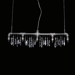 Lustre criativo de 5 luzes em estilo norte-americano com design de tubo