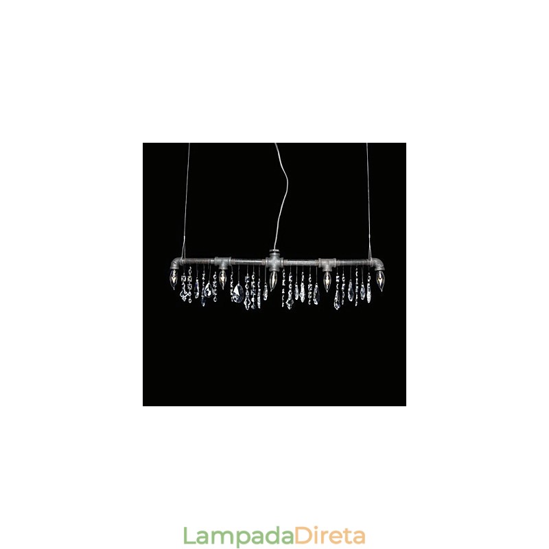 Lustre criativo de 5 luzes em estilo norte-americano com design de tubo
