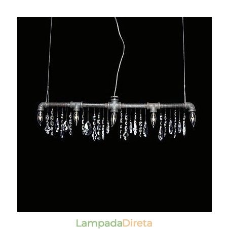 Lustre criativo de 5 luzes em estilo norte-americano com design de tubo Lustre criativo de 5 luzes em estilo norte-americano com design de tubo