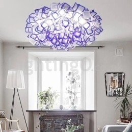 Fonte de luz moderna com três luzes de teto embutidas com comutação de cores