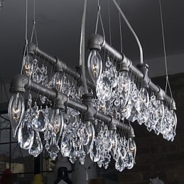 Lustre criativo de 5 luzes em estilo norte-americano com design de tubo