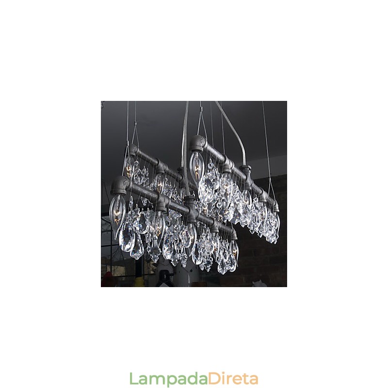 Lustre criativo de 5 luzes em estilo norte-americano com design de tubo