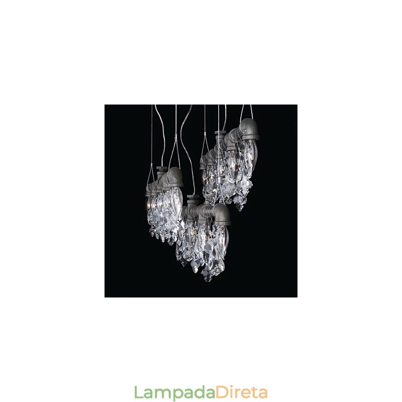 Lustre criativo de 5 luzes em estilo norte-americano com design de tubo
