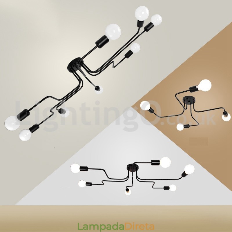 Luzes de teto embutidas no campo
