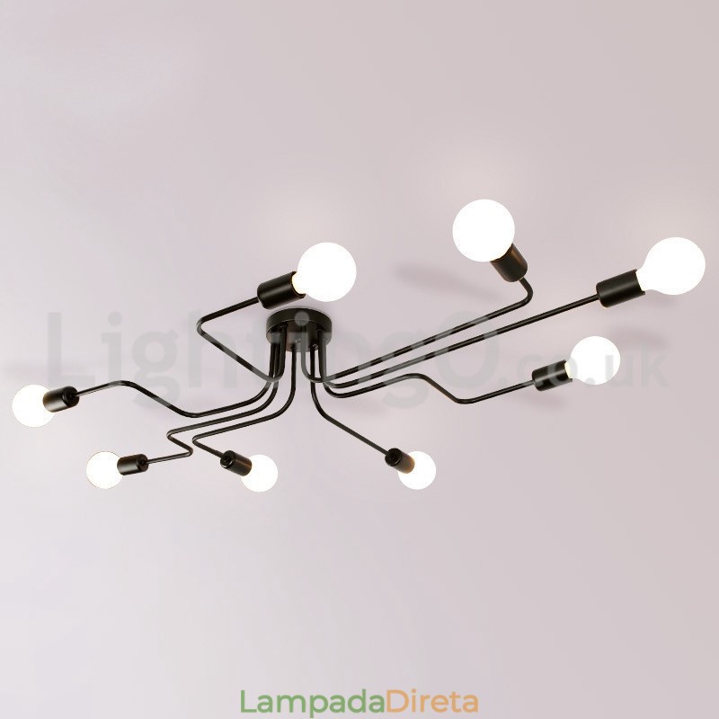 Luzes de teto embutidas no campo