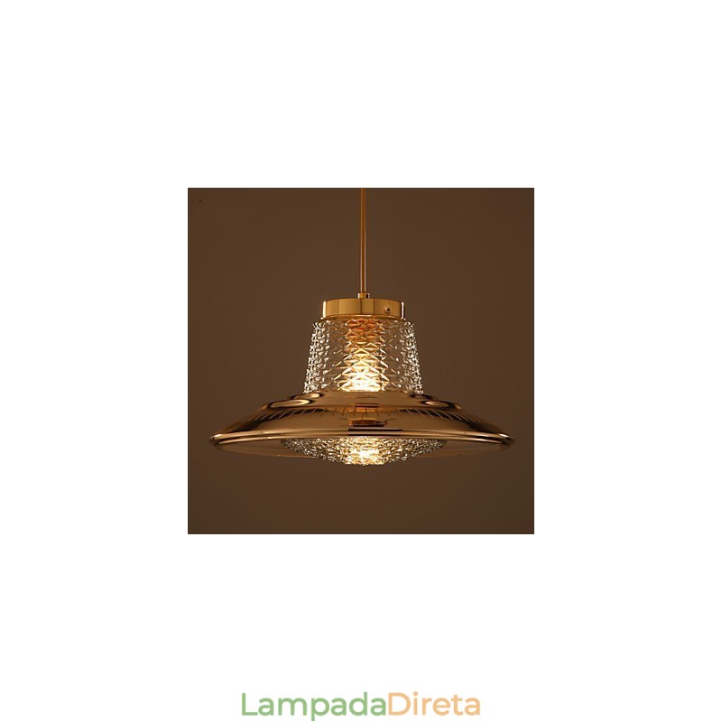 Lustre Mini Estilo Moderno Contemporâneo Metal Pendente Luz