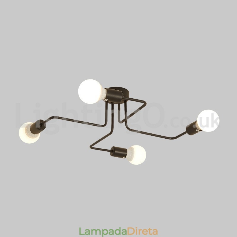 Luzes de teto embutidas no campo